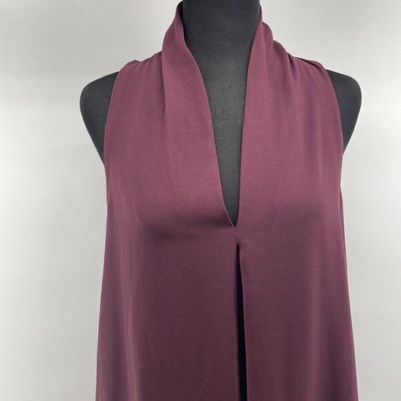 𝅺aritzia Wilfred burgundy mini dress minimalist event holiday  sz xs - Picture 6 of 9